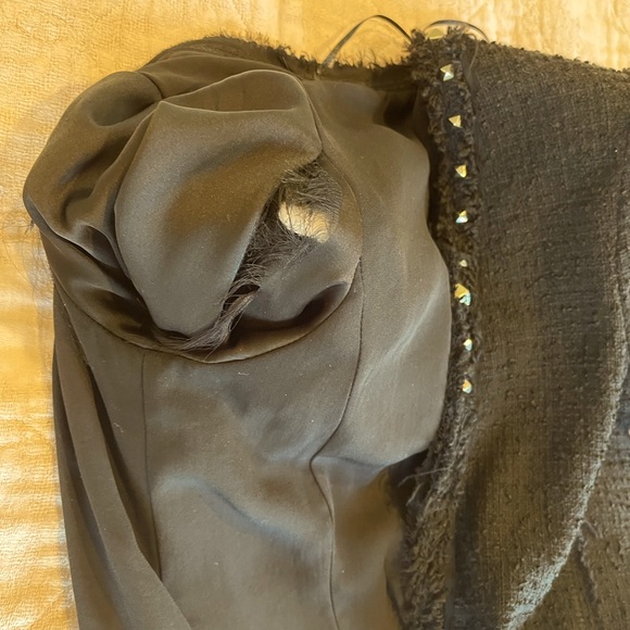 Zara Boucle Tweed Structured Jacket with Studs, XS - Picture 10 of 11